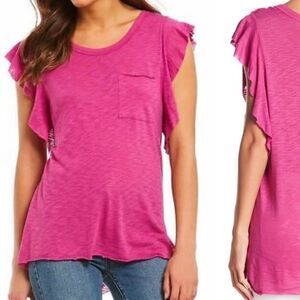 NWT Free People We The Free So Easy Ruffle Top M
